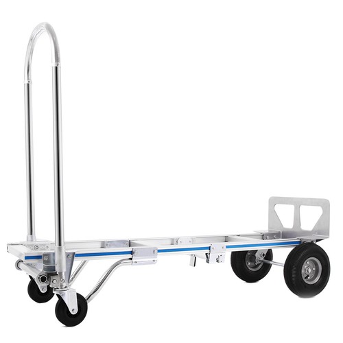 Camión de mano plegable de aluminio de 1000 libras 2 en 1 de alta resistencia convertible Dolly carro - Imagen 9 de 15