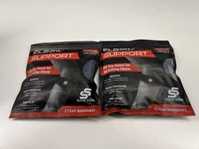 Two (2) Sleeve Stars Elbow Support Straps - Tennis - Golfer - Blue - One Size