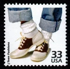 USA, SCOTT # 3187-B, MNH TEEN FASHIONS OF 1950'S, BLUE JEANS, SOCKS and SHOES