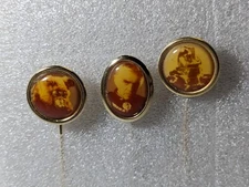 Vintage 1978 Battlestar Galactica Pins Stick Pin TOS Moffit Ovion Adama