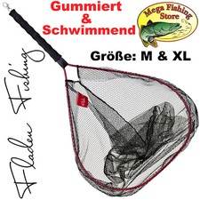 FLADEN Maxximus Watkescher M & XL - gummierter Kescher Meerforelle Hecht Zander