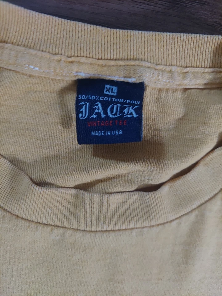 Camiseta Jack Vintage Hecha en EE. UU. VENENO XL Camiseta Negra y Amarilla Foto 2 de 4