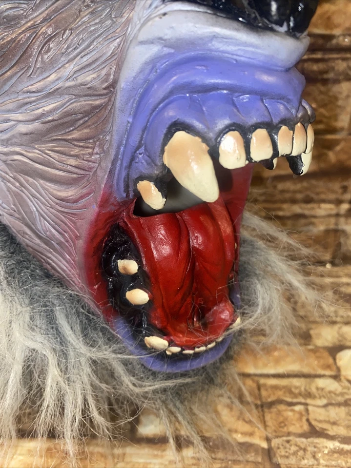 Grey Werewolf 15” Adult Mask Whole Head be Open Mouth Werewolf Mask Cosplay - Image 3 of 4