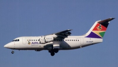 SAA South African Airways Airlink Avro RJ-85 ZS-ASW @ Johannesburg - postcard