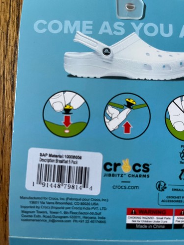 Crocs JIBBITZ Charms Breakfast 5 Pack, COFFEE, DONUT, STRAWBERRY, BANANA, BAGEL - Picture 4 of 4