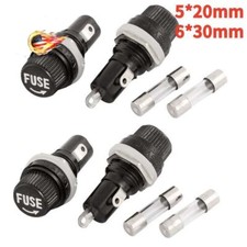 Fuse Quick Blow Fast Acting Glass Fuses 5x20mm 6x30mm Panel Mounted Screw Holder