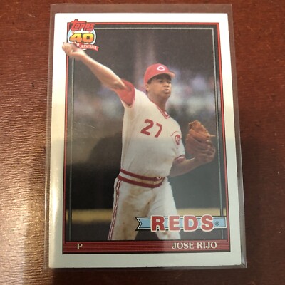 1991 topps 40 years of baseball Jose Rijo #493 Reds | eBay