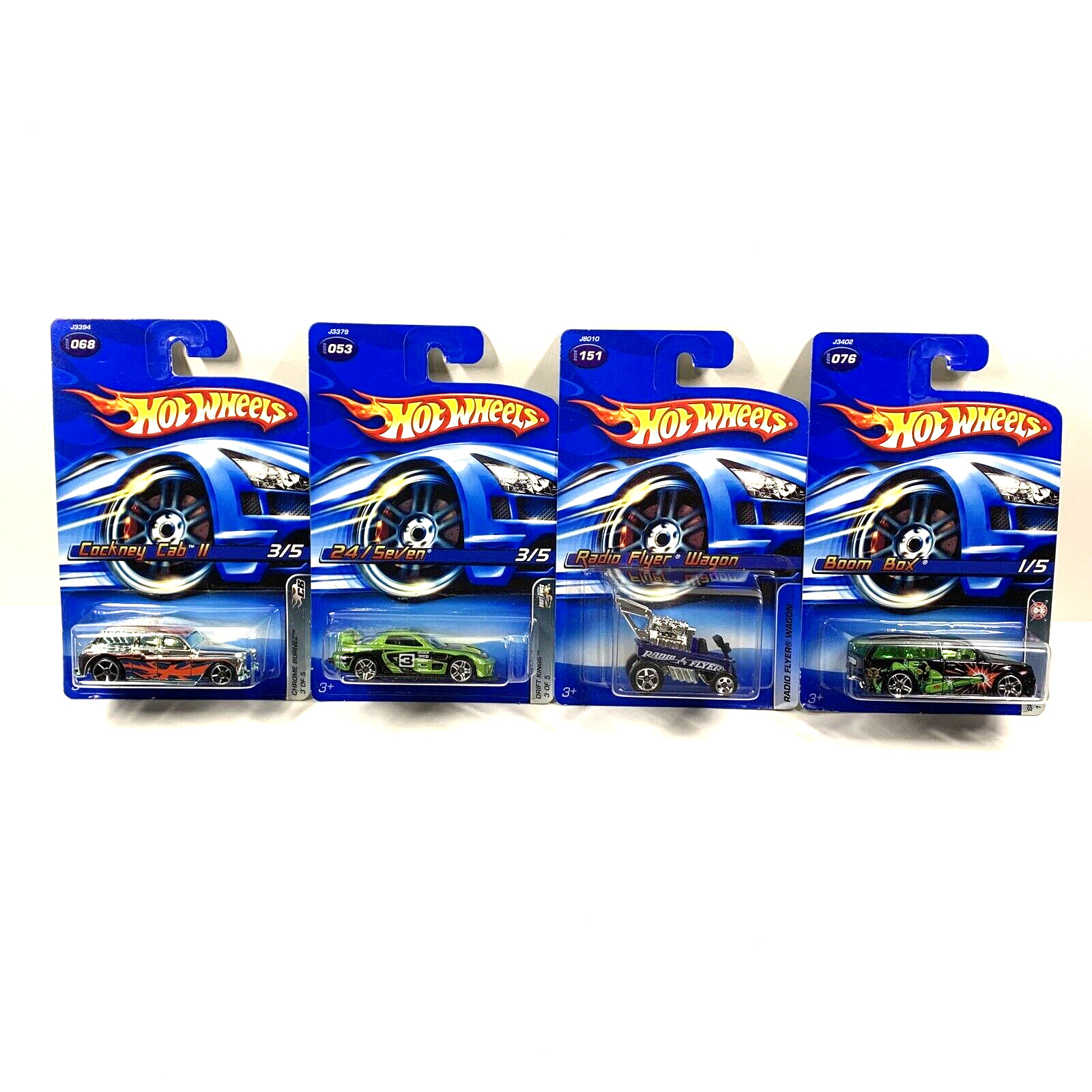 Mattel Hot Wheels Lot Of 4 2006 Toy Cars: Radio Flyer Wagon, 24/7, & More! 3+