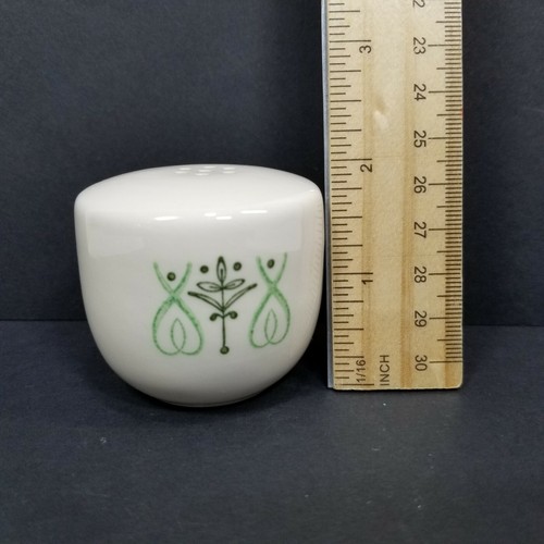 MCM Salt Pepper Shaker Set Taylor Smith Taylor Green Scroll Leaves Dots TST1091 - Picture 4 of 9