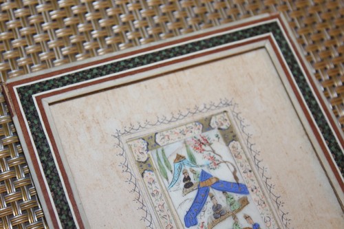 Miniature Chinese Middle Eastern Painting Men Horses Animals Arabic Buddhist - Picture 8 of 11