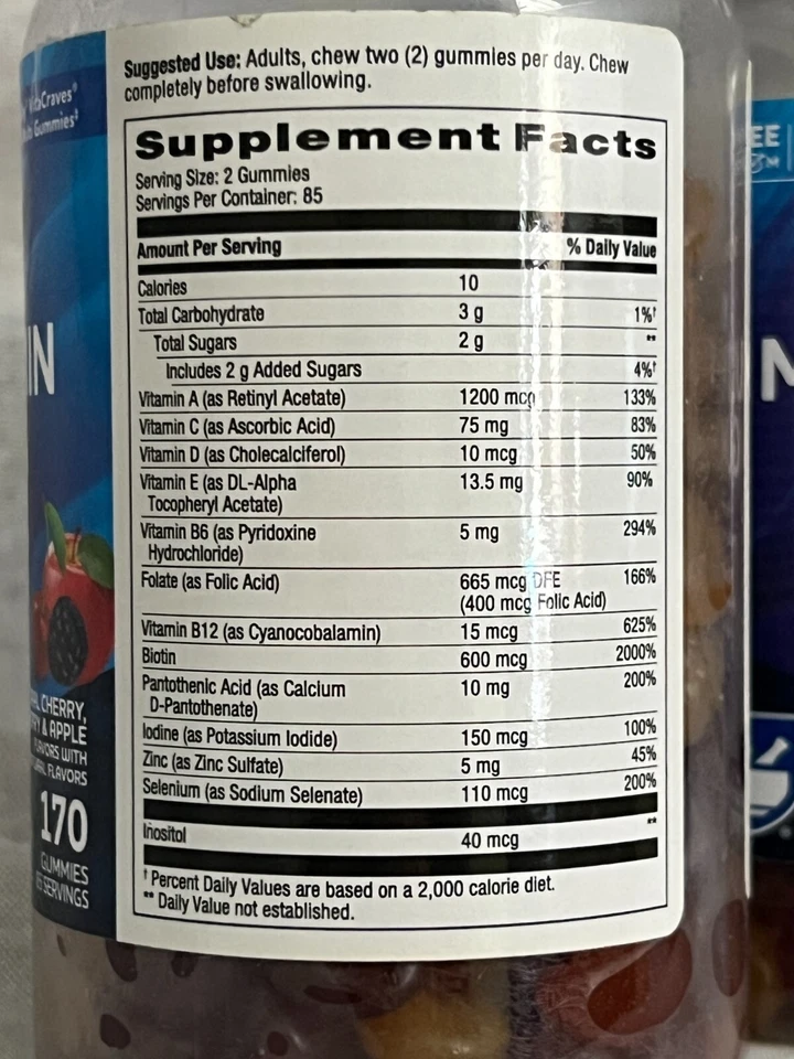 Paquete de 2 gomitas suplemento dietético multivitamínico Rite Aid para hombre 170ct caducidad 25/03 Foto 3 de 4