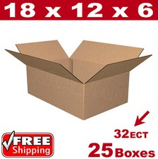 25 - 18x12x6 Cardboard Boxes Mailing Packing Shipping Box Corrugated Carton