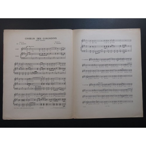 VARNEY Alphonse Coro Dei Girondini Canto Pianoforte - Foto 4 di 4