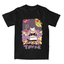 PIZZA TOWER Gaming Game Fans Merch Shirt Men Women Novelty 100% Cotton Summer Te