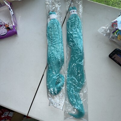 Pre-Stretched EZ Braid Hair Extensions Jumbo Box Braiding  26'' D.Mint 2 Pack