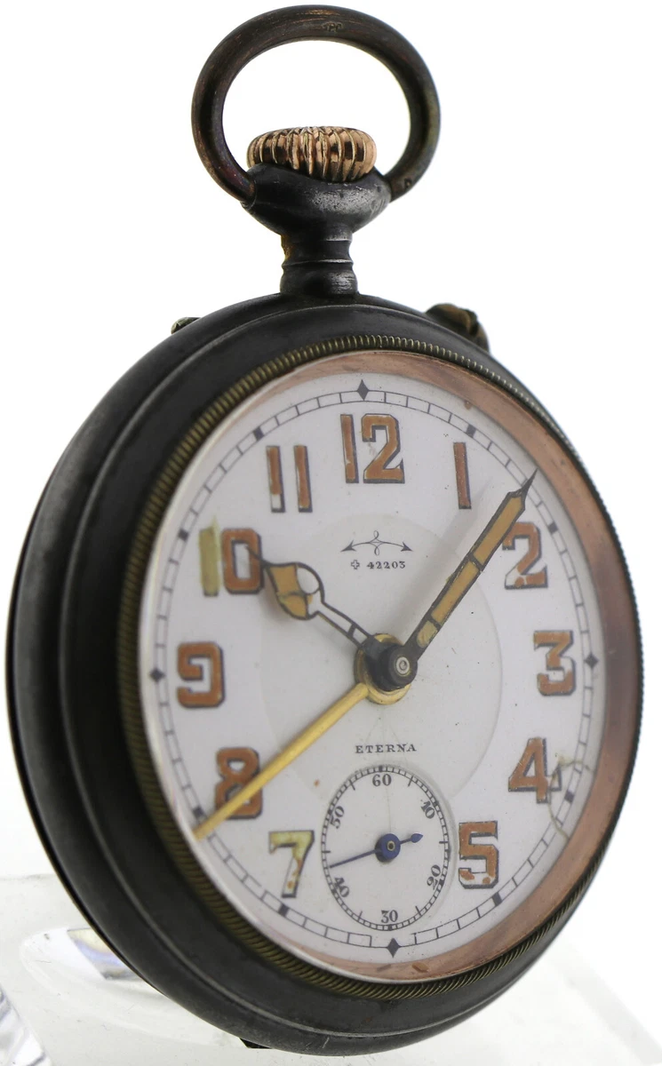 Eterna Reloj Despertador - Alarma - Función Recordatorio Patente 42203 Hierro Bruñido Ø51mm