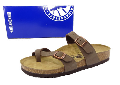 Birkenstock MAYARI Zehentrenner Sandalen Pantoletten Schuhe MOCCA Schmale W. 38