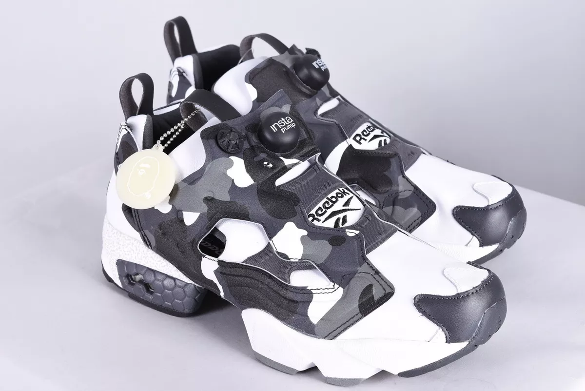 BNWT Reebok x Bape x Mita Fury Camo Instapump Trainers Size UK 10