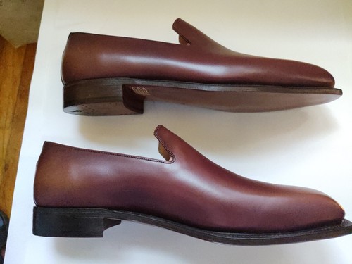 NIB CORTHAY $2250 CHARLIE C-3 BROWN LOAFERS - Picture 8 of 14
