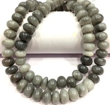 Natural Black Cats Eye 9.MM Beads Smooth Rondelle Grey TopQuality Gemstone Beads