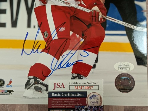 Nick Nicklas Lidstrom Signed 8x10 Photo File JSA COA Detroit Red Wings Cup F - Picture 3 of 3