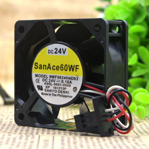 Original SANYO A90L-0001-0508 9WF0624H4D03 24V 0.15A 6CM 6500RPM Fanuc Fan - Picture 2 of 5