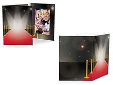 Red Carpet 4x6 Cardboard Event Photo Folders Vertical 25 Pack