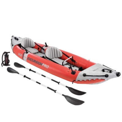 Intex Excursion Pro K2 Kajak Boot Schlauchboot Paddelboote Ruderboote mit Pumpe