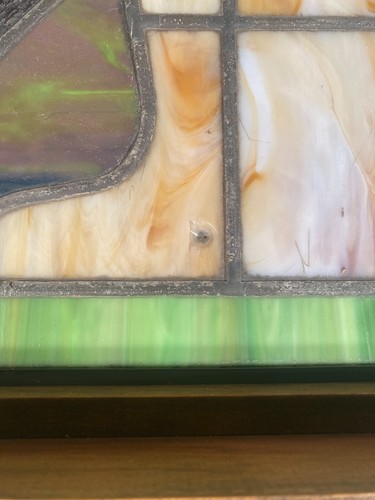 VTG 36" x 12" Stunning Handcrafted stained glass window/door panel ~ See Details - Picture 7 of 15