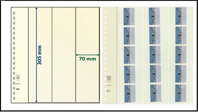 LINDNER 802122 T Blank Forms Blanks 3x305x70mm - Vertical