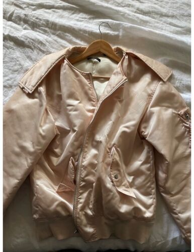 Helmut Lang Bomber Chaqueta Rosa - Imagen 1 de 6