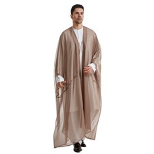 Thobe Jubba Thoub Abaya Hommes Saoudiens Ouvert Kaftan Dishdasha Musulmans Robe