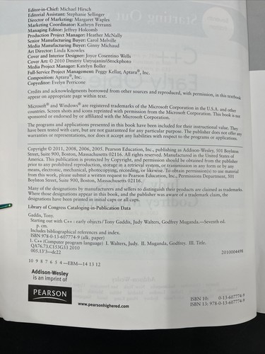 Starting Out with C++ Early Objects W/ CD by J. Walters T. Gaddis and G. Muganda - 第 14/24 張圖片