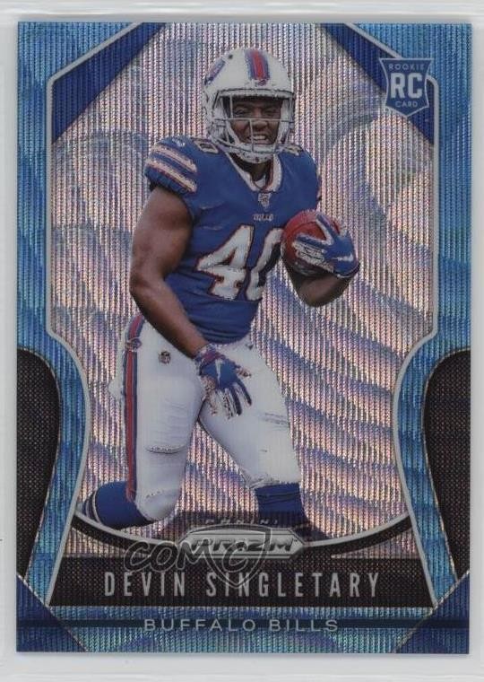 2019 Panini Prizm Rookies Blue Wave Prizm 30/199 Devin Singletary #335 13c1