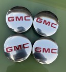 GMC 83mm CHROME CENTER CAPS 2014-2019 Sierra Limited & Yukon + XL 20" 22" WHEELS