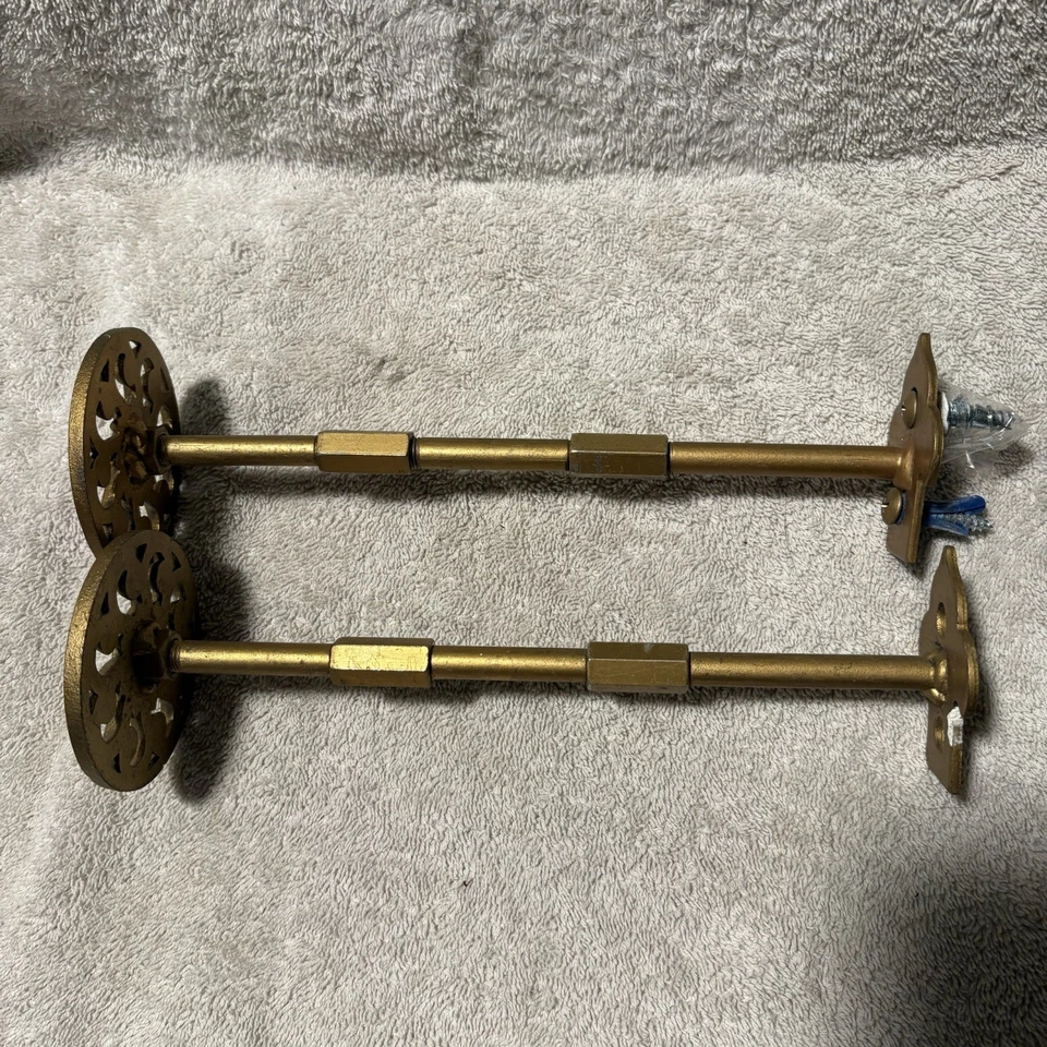 Antique Drapery Rod Co. Medallion Curtain Tieback Set of 6, Gold 2 Sm 2 Md 2 Lrg - Image 3 of 4