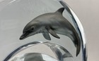 Medina Art Glass Dolphin Figurine Swirl Wave Signed Limited Edition 198/350 — photo 5