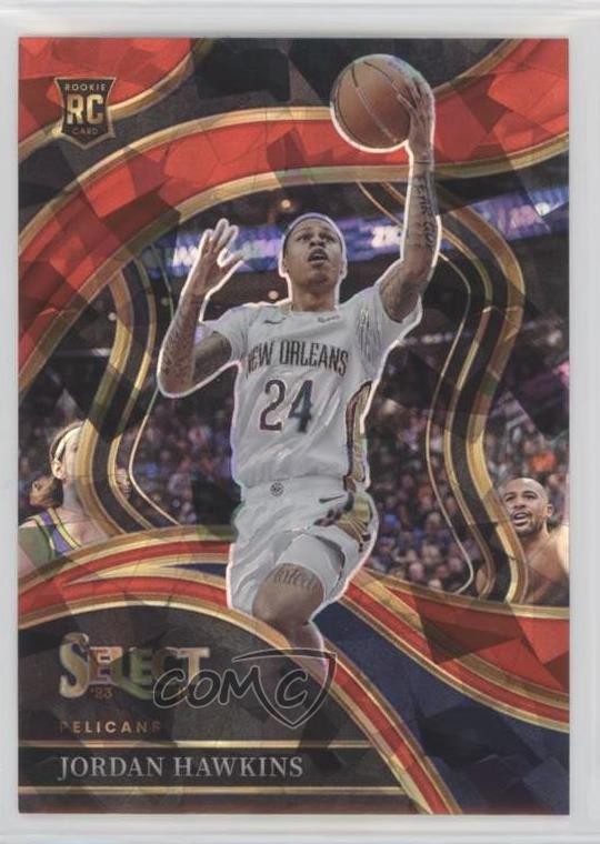 2023-24 Panini Select Courtside Red Cracked Ice Prizm Jordan Hawkins #280 0ks4