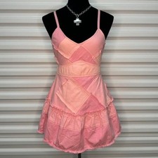 NWT LoveShackFancy Pink patchwork mini dress
