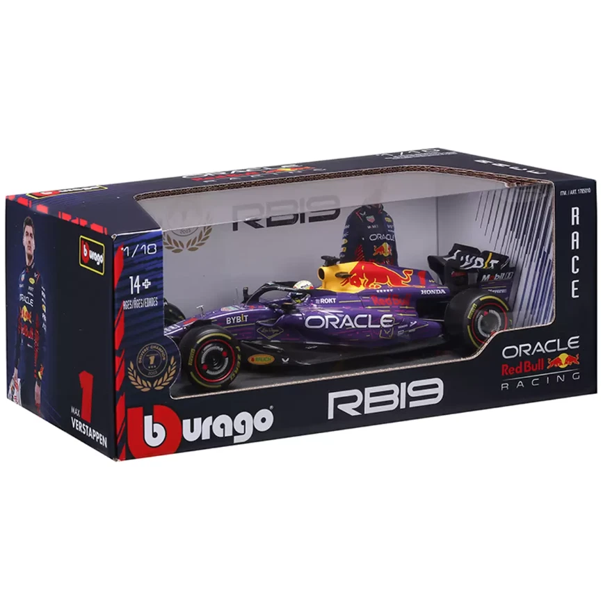 Maisto 1:18 Red Bull Racing RB19 Max Verstappen 2023 Las Vegas GP Diecast Car - Image 4 of 4
