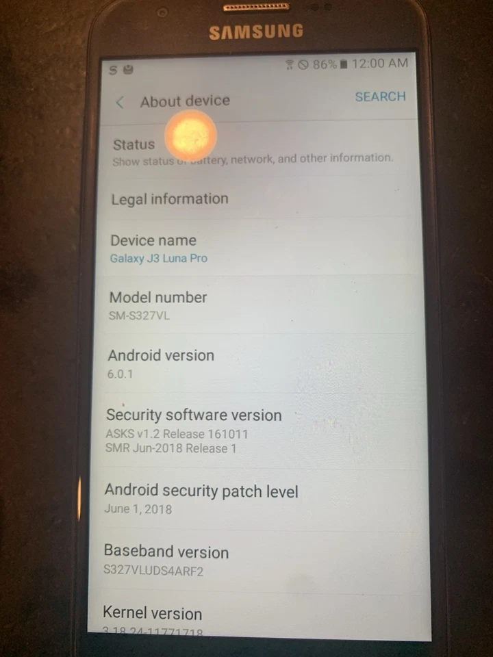 Samsung Galaxy J3 SM-S327VL LUNA PRO  16GB (TracFone) |  IMEI 35430808 |  2-1A - Image 4 of 4