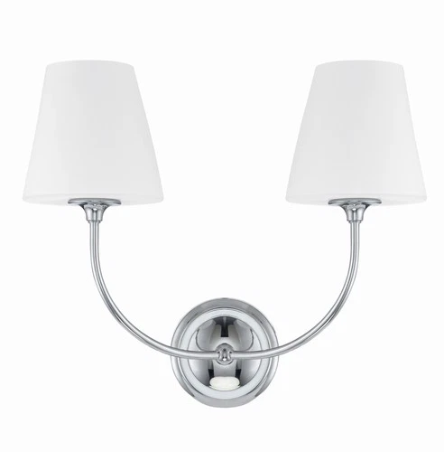 Crystorama Lighting Group 2442-OP Sylvan 2 Light 15" Tall Wall - Chrome - Picture 8 of 9