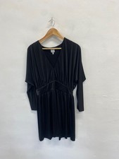 Halston Heritage Midi Dress UK 10 Black sex in the city Carrie Bradshaw SD553