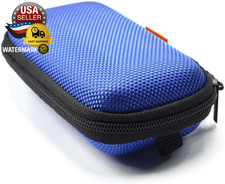 Earbud Carrying Case - Rectangle Shape Small Hard EVA Case, Mesh Inner Pocket, D