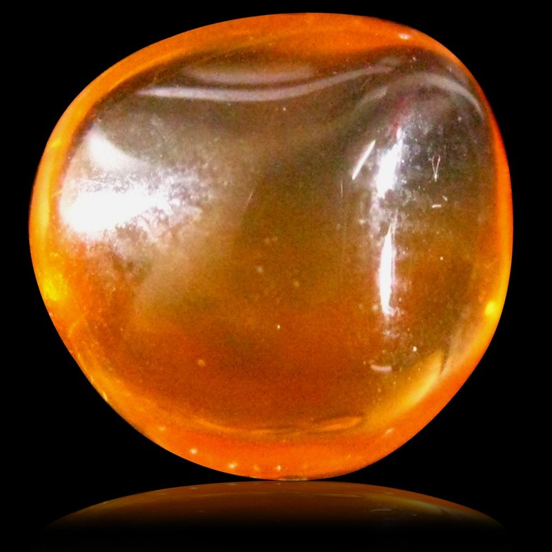 2.41 ct Amazing Fancy Cabochon Cut (9 x 7 mm) Un-Heated Orange Fire Opal