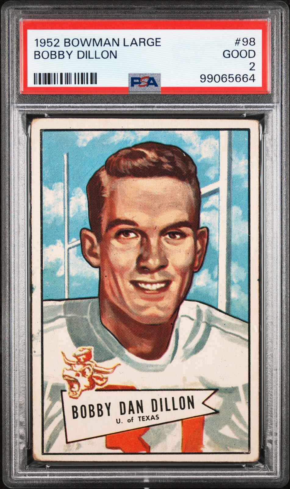 1952 Bowman Large Bobby Dillon #98 PSA 2