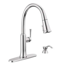 Delta Eldridge Single Handle PullDown Kitchen Faucet ShieldSpray, Chrome Finish
