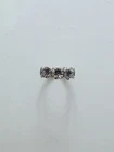 Sterling Silver Floral Band Ring Size 7 Vintage