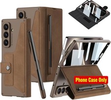 Case for Samsung Galaxy Z Fold 8, with Stylus S-Pen Slot Brown