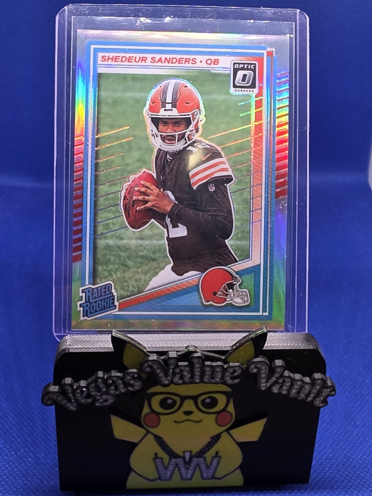 2025 Donruss Optic Shedeur Sanders Rated Holo Prizm #203 Browns Rookie